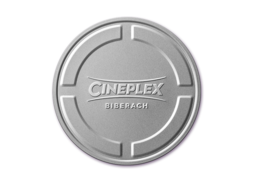 Geschenkverpackung Filmdose Motiv Cineplex Biberach (⌀ 16 cm)